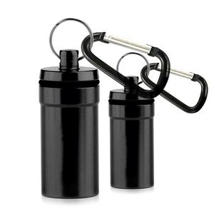 Porte-pilules personnalisé en métal aluminium avec porte-clés - Product Image 1