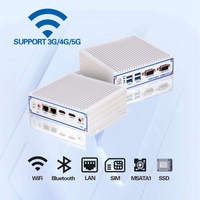 Nouveau boîtier intégré compact Mini PC industriel avec 2 Ethernet 4 USB 2 COM et DDR4 Linux Mini ordinateur Ethernet de poche