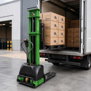 CE Approved Electric Self Loading Stacker Truck Mounted Portable Forklift for Factory Warehouse Cargo Handling