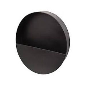 Pot de fleur de finition noir mat suspendu de forme ronde enduit de poudre, décoration de mariage pour la maison, jardinière murale - Product Image 2