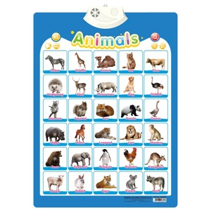 Jouets éducatifs électroniques écologiques bleus pour enfants, autocollants muraux interactifs sonores en papier, lecture vocale en anglais pur - Product Image 1