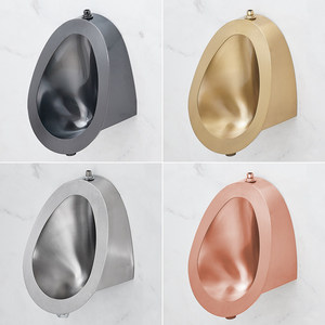 <span class=keywords><strong>Urinoir</strong></span> mural de luxe en acier inoxydable SS304, finition PVD or noir, anti-odeur, pour salle de bain commerciale, hôtel, bar, KTV - Product Image 2
