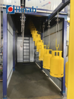 Pas cher prix extincteur automatique revêtement en poudre peinture ligne usine pour gaz liquide GPL réservoir bouteille avec four