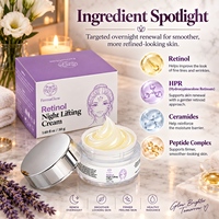 Crème de Nuit Liftante Anti-Âge au Rétinol Fermenté, Tremella et Acide Hyaluronique – Hydratante, Raffermissante et Lissante Anti-Rides