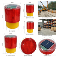 Balise de signalisation solaire LED à clignotement stroboscopique, lampe de sécurité routière pour travaux routiers et barricades, directement de l'usine