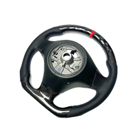 Pour BMW E90 E91 E92 E89 E70 E71 E46 Volant Sport avec Volant de Qualité de Ligne Centrale Rouge en Fibre de Carbone Noir pour BMW