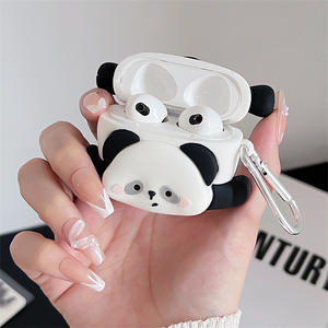 Pour <span class=keywords><strong>Airpods</strong></span> 2 Pro 1/2 Creative Cute Chubby <span class=keywords><strong>Panda</strong></span> Étui pour écouteurs en silicone Étui étanche - Product Image 6