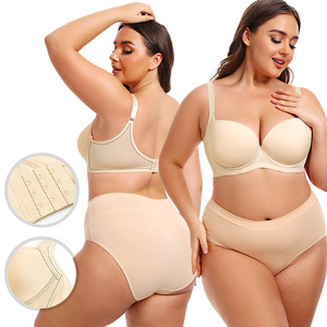 Reggiseno Plus Size con Anello in Acciaio, Liscio, Senza Cuciture, Regolabile, Fornitura Diretta dalla Fabbrica per il Commercio Estero - Product Image 1
