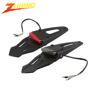 Feu arrière LED de moto Zuqing, feu stop noir et rouge, pour moto tout-terrain, garde-boue HL162 - Product Image 1