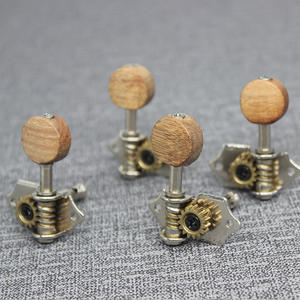 Clavijas de Afinación para Guitarra 2R2L, Color Plata, Hechas a Mano, Clavijas de Afinación para Ukelele con Mango de Madera para Ukelele de <span class=keywords><strong>4</strong></span> Cuerdas - Product Image 1