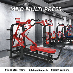 Máquina <span class=keywords><strong>de</strong></span> Gimnasio Horizontal Multi-Prensa con Placas <span class=keywords><strong>de</strong></span> Acero <span class=keywords><strong>para</strong></span> Entrenamiento <span class=keywords><strong>de</strong></span> Fuerza <span class=keywords><strong>de</strong></span> Pecho, Espalda, Hombros y <span class=keywords><strong>Brazos</strong></span> - Product Image 2
