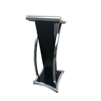 Púlpito de Madera para Iglesia Diseño Moderno, Atril Negro, Podio para Discursos, Soporte para Púlpito de Iglesia