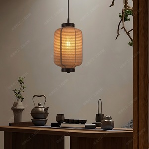 <b>Zen</b> Inspired Song Dynasty Style Pendant Lamp Oval E27 Led Black For Tea Room Restaurant Hotel Lighting - Product Image 5