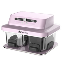 Anbolife New Crispi Dual Zone Glass Countertop Air Fryer, Rose Quartz 6-in-1 Air Fry, Panggang, Dehidrasi, Max Crisp, Roast, Recrisp