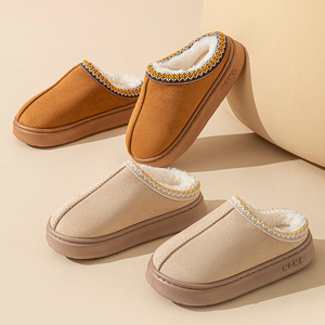 <span class=keywords><strong>Chaussons</strong></span> en daim pas chers pour femmes, style <span class=keywords><strong>Tasman</strong></span>, semelle épaisse, fourrure pelucheuse, antidérapants, style UGH, pour l'hiver - Product Image 1
