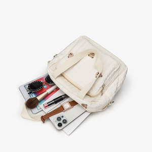 <span class=keywords><strong>Bolsa</strong></span> de <span class=keywords><strong>maternidad</strong></span> acolchada esponjosa para mamá materna, de algodón bordado bolso de hombro, bolso de mano para recién nacido, patrón de oso de peluche - Product Image 5