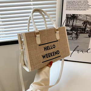 2025 New Minimalist Retro Fashion Casual Lightweight Large Capacity Canvas <b>Zipper</b> Closure Shoulder <b>Tote</b> Handbag Weekend <b>Bag</b> - Product Image 1