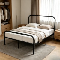 Ensemble de cadre de lit en acier de luxe moderne, tailles simple, double, king et queen, durable et démontable, pour appartement, hôpital, hôtel et école
