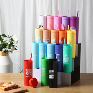 Vasos delgados de acrílico de colores de 20 oz con tapas, pajitas, vasos delgados <span class=keywords><strong>para</strong></span> Navidad Acción de Gracias - Product Image 1