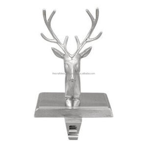 White Coated Antler Design <b>Stocking</b> <b>Holder</b> Countertop Items Christmas Decoration - Product Image 2