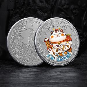 Gatto fortunato per la ciotola del tesoro moneta commemorativa di ferro ricchezza grasso gatto metallo spedizione di articoli appesi vendita e compagnia di assicurazioni regali - Product Image 6