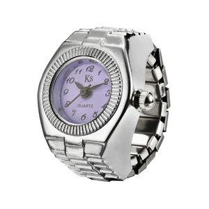 Reloj de Anillo al por Mayor con Caja de Aleación, Correa Elástica, Mini Reloj de Cuarzo, Personalizable con Logotipo para Parejas - Product Image 1
