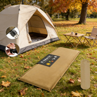 Matelas auto-gonflant en PVC avec noyau en mousse expansée, confortable, chaud, en micro-suède, facile à ranger, pour la randonnée et le camping