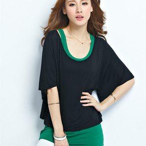 Ensemble deux pièces grande taille pour <span class=keywords><strong>femme</strong></span> : T-shirt amincissant en modal, col rond, coupe ample, idéal pour l'été – Nouveauté polyvalente - Product Image 5
