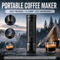 Machine à café portable à capsules, mini machine à expresso de voyage, préparation rapide, rechargeable sans fil, compacte, chauffage automatique pour une tasse