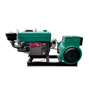12 kW 15 KVA 1-Zylinder 50 Hz Handkurbel-Starthalter riemengetriebene Stromerzeugung Diesel-Generator-Set