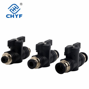 HVFF-Conector de manguera de aire de plástico, Conector de tubo de PU recto y reductor de conexión rápida, control de flujo, válvula de mano, Ajuste neumático - Product Image 6