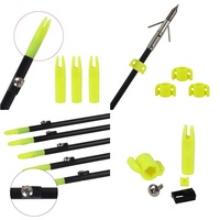 Tir à l'arc flèche de pêche Kits de diapositives de sécurité 8mm arbre en fibre de verre composé classique pêche à l'arc Nock accessoires ensemble glissière de sécurité