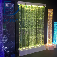 Meubles de boîte de nuit Hangyi, panneaux muraux à bulles changeant de couleur, panneaux d'eau, lumières LED, décoration de bar