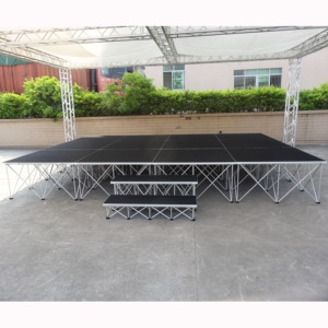 เวทีอลูมิเนียมแบบโมดูลาร์น้ำหนักเบาขนาด 4x4 ฟุต สำหรับอุปกรณ์คอนเสิร์ตในร่ม - Product Image 4