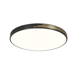 Lumière d'étude LED de style américain de luxe, tout en cuivre, ultra-mince, plafonnier nordique noir or poli pour chambre à coucher, salle à manger - Product Image 6