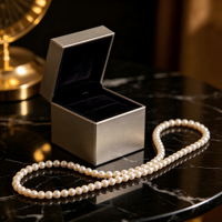 Boîte cadeau de luxe en métal pour bijoux, cube en aluminium anodisé avec insert en velours, logo gravé sur mesure