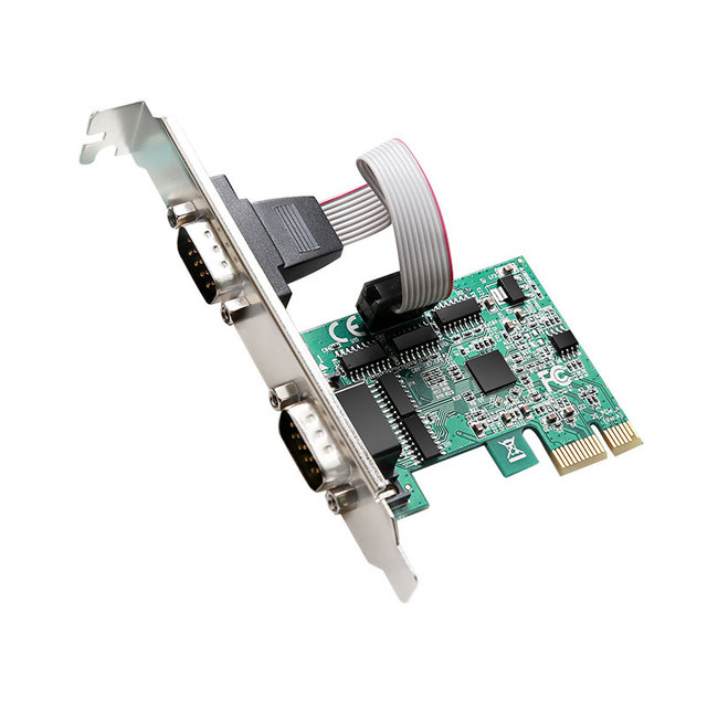 New Type Expansion Card 2-Port RS232 PCI Express Serial Card Computer Accessories