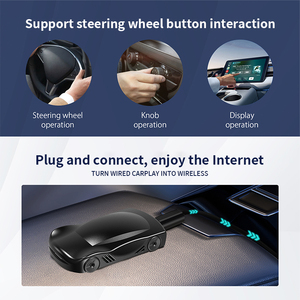 Adaptateur CarPlay sans fil A1 <span class=keywords><strong>Android</strong></span> 11 2+16 Go compatible BMW <span class=keywords><strong>Audi</strong></span> Benz VW, accès YouTube Netflix, Apple Car, commande vocale 1 an - Product Image 4