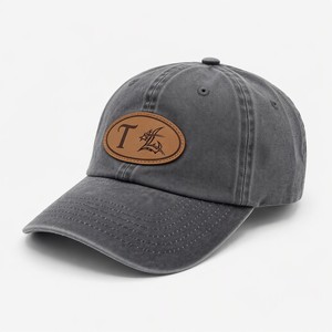 Gorra de béisbol vintage de mezclilla lavada con logo personalizado T&L impreso por transferencia térmica, de 6 paneles, estilo hip hop, con hebilla de un solo botón, al por mayor. - Product Image 1
