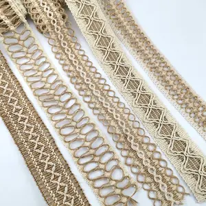 Джутовая волокнистая пеньковая веревка, лента из хлопка и льна в стиле ретро, винтажная кружевная лента для художественного украшения