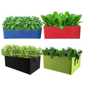 Sac de culture rectangulaire pour balcon, <span class=keywords><strong>pot</strong></span> de fleurs et légumes, en tissu non tissé, écologique et biodégradable, pour pépinière extérieure - Product Image 2