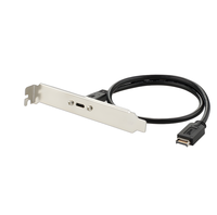 Adaptador USB3.2 Gen2 20Gbps Tipo-C/Tipo-E de 12cm con Soporte PCI-E para Panel Frontal de Placa Base de Computadora (Material de Aluminio)