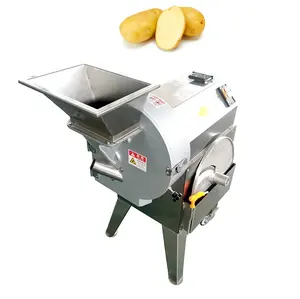 Small Cucumber Sweet Potato Slicer Shredder Vegetable Dicing Machine Automatic French Fries Cutting Machine Multifunctional 220V
