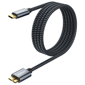 Cable de Datos Retráctil Ecológico SUNGUY de Nailon Trenzado USB 3.1 Tipo-C de Carga Rápida para Teléfono y Portátil - Product Image 4