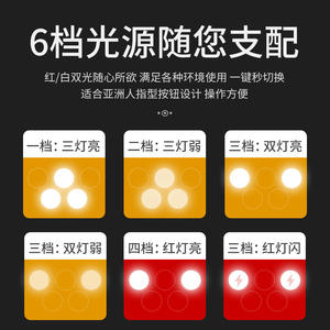 Nouvelle lampe frontale LED rechargeable 2000mAh, réglable, portable, super lumineuse, pour la pêche de nuit, le cyclisme, la course à pied - Product Image 5