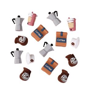 Gran oferta, accesorios de Clip para chupete de bebé DIY, Serie de café, cuentas de dentición de silicona, cuentas focales de PVC, joyería hecha a mano - Product Image 1