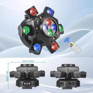 150W LED di chuyển đầu DJ đèn 4 trong 1 RGBW chùm 6 cánh tay hiệu ứng mắt ong đỏ xanh đầy sao hổ phách trắng chiếu sáng tiệc giáng sinh - Product Image 6
