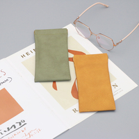 Sac de rangement portable pour lunettes en cuir PU rectangulaire, à fermeture automatique par ressort, souple, vente en gros