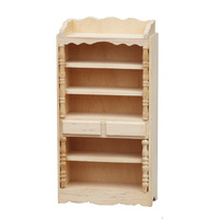 Mini vitrine de salon en bois pour maison de poupée de vitrine de meubles classiques
