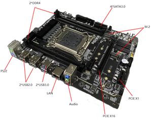 Placa base de escritorio Intel <span class=keywords><strong>Xeon</strong></span> E5 de alta calidad LGA2011 B85 Chipset DDR3 placa base Mini-ATX x99 de doble canal - Product Image 2